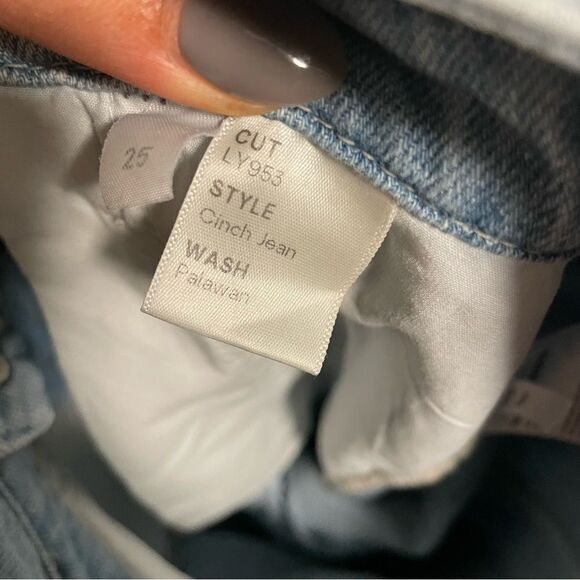 Reformation Cinch Paperbag Straight Leg Jeans- Size 25 - Picture 9 of 11